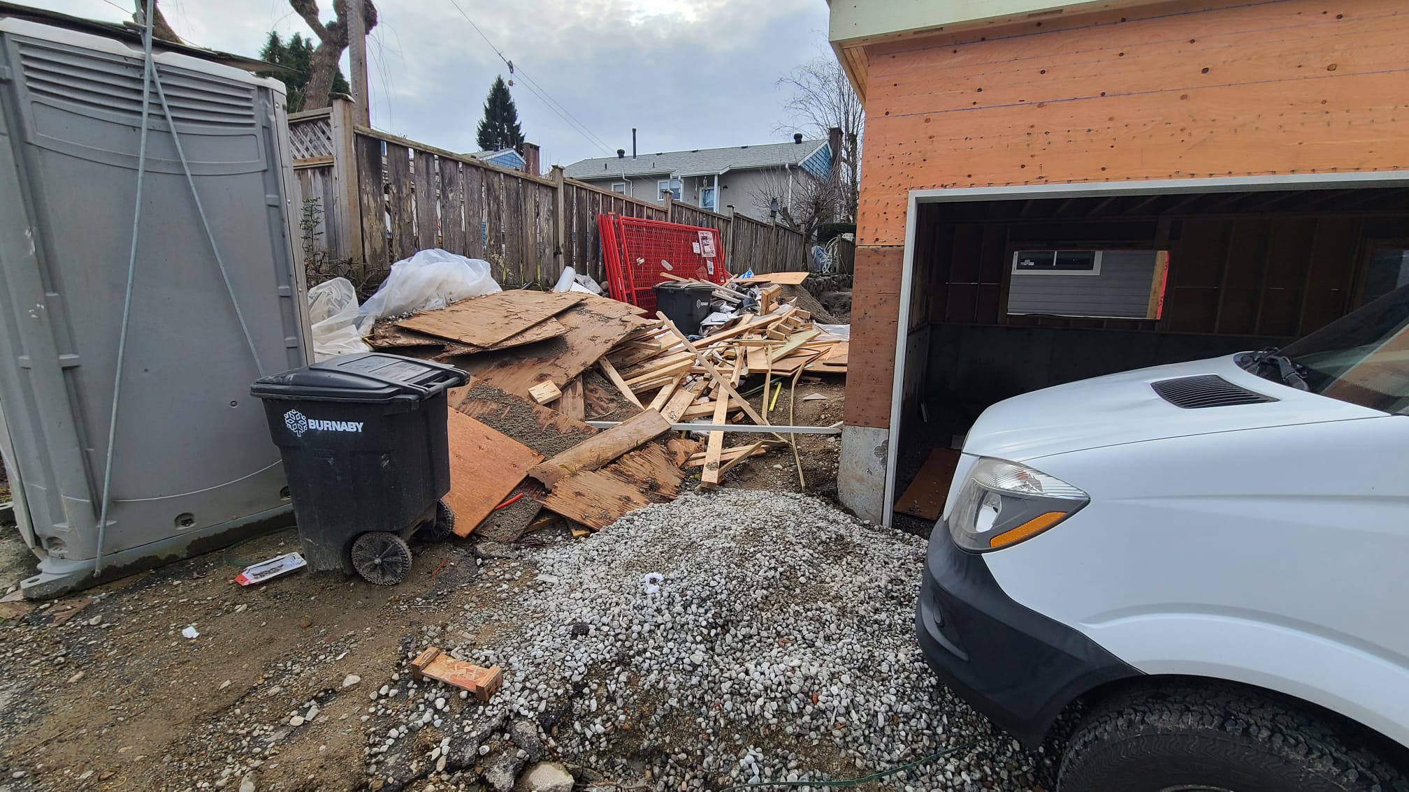 Before and after junk removal in Maple Ridge by Kinsley Junk Removal